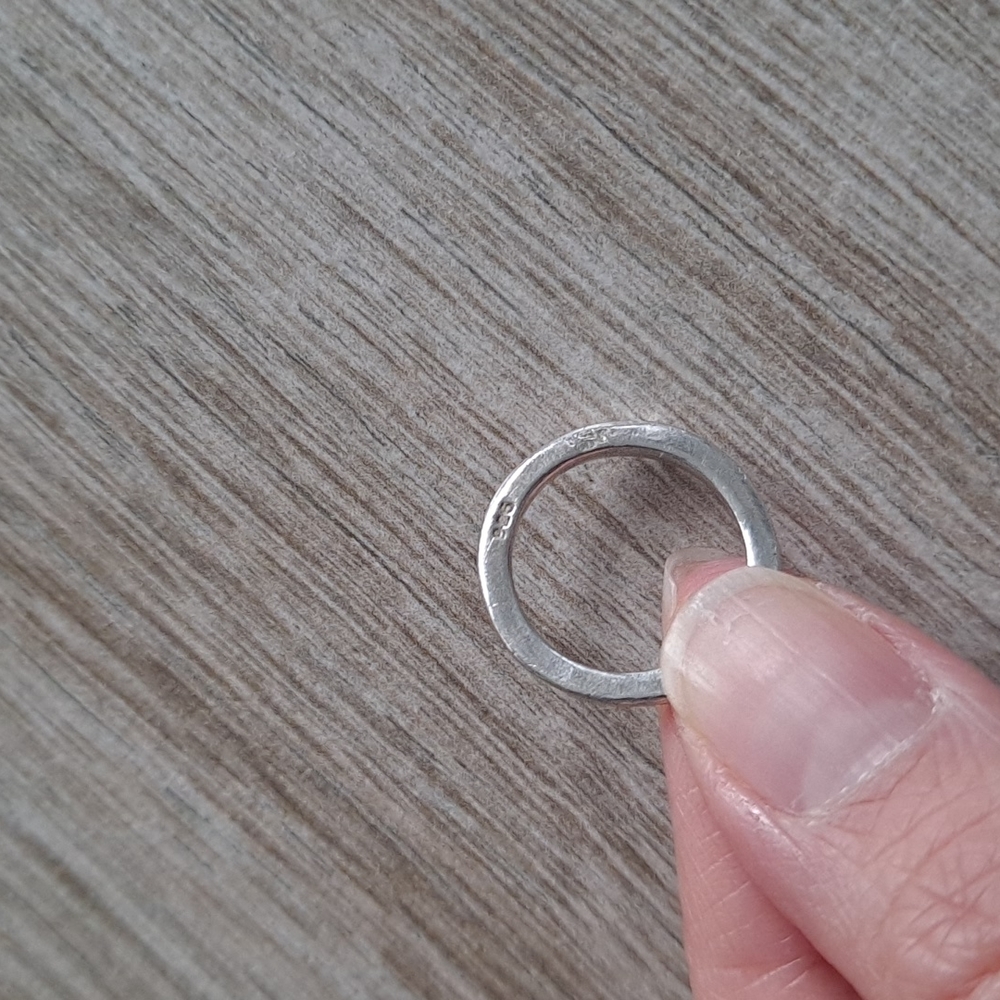 Sterling Silver Flat Edge Ring - image 5